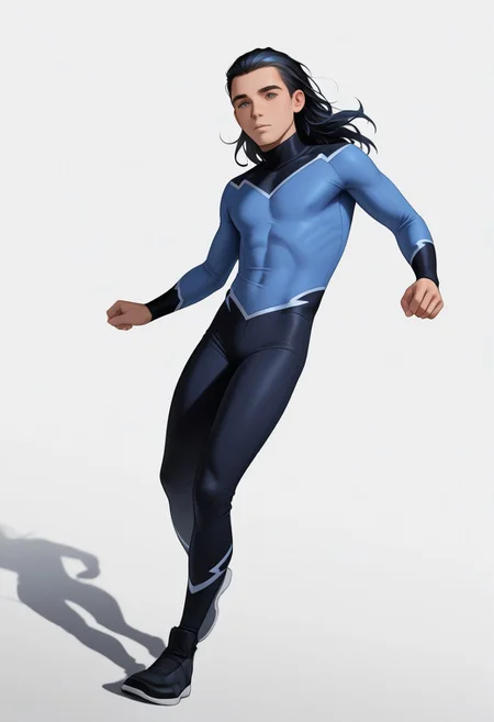 masterpiece, absurdres, high quality, perfect anatomy, 1boy, solo, cute boy, male focus, AqualadTT, full body, cinematic, intricately detailed illustration, depth of field, masterpiece, best quality, amazing quality, very aesthetic, absurdres, newest, very awa,  shadow, dynamic angle, casual cosplay, dynamic pose, simple background,