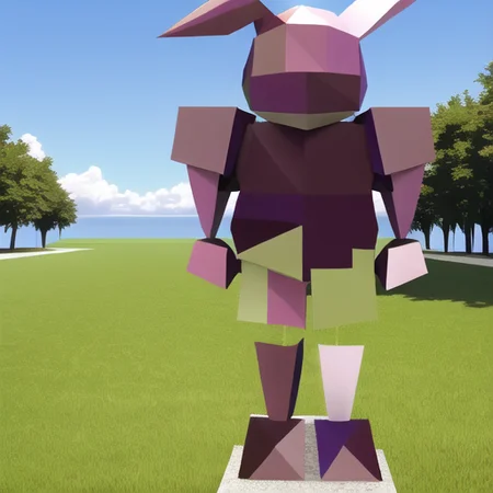 masterpiece, best quality, fighting_polygon_team, Best girl, bunny ears, skirt, parking lot background, absurdres, solo