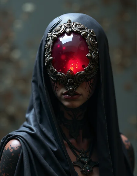 human with a gemstone as a head, poisoncore <lora:Poisoncore:1>