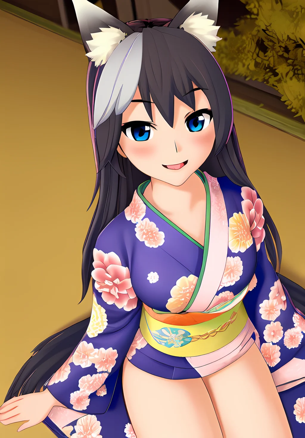 <lora:kana:0.8>, kana, 1girl, solo, smile, portrait, kimono, (seductive, alluring, charming:1.3), (highly detailed, high quality:1.3)