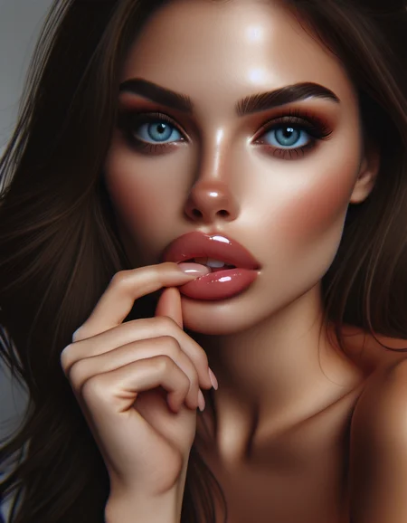 <lora:realistic_Illustrious_dalle3:1>, smooth lips, touching lips, pressing lips,
