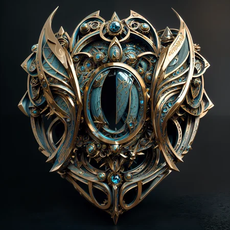 best quality,masterpiece,highres,masterpiece,Highly detailed,ultra-fine painting,sharp focus,badge,(((text"lingko"))),blue eyesï¼jewelry, ((steel,badge)),((metal)),glass ,blue glass,,gear,3D   image_dir.<lora:nijiarmor_anime_v2:0.7>,<lora:Mecha - Ebony Gold Mecha:1>,<lora:Cool Hong Kong Girl:1>
