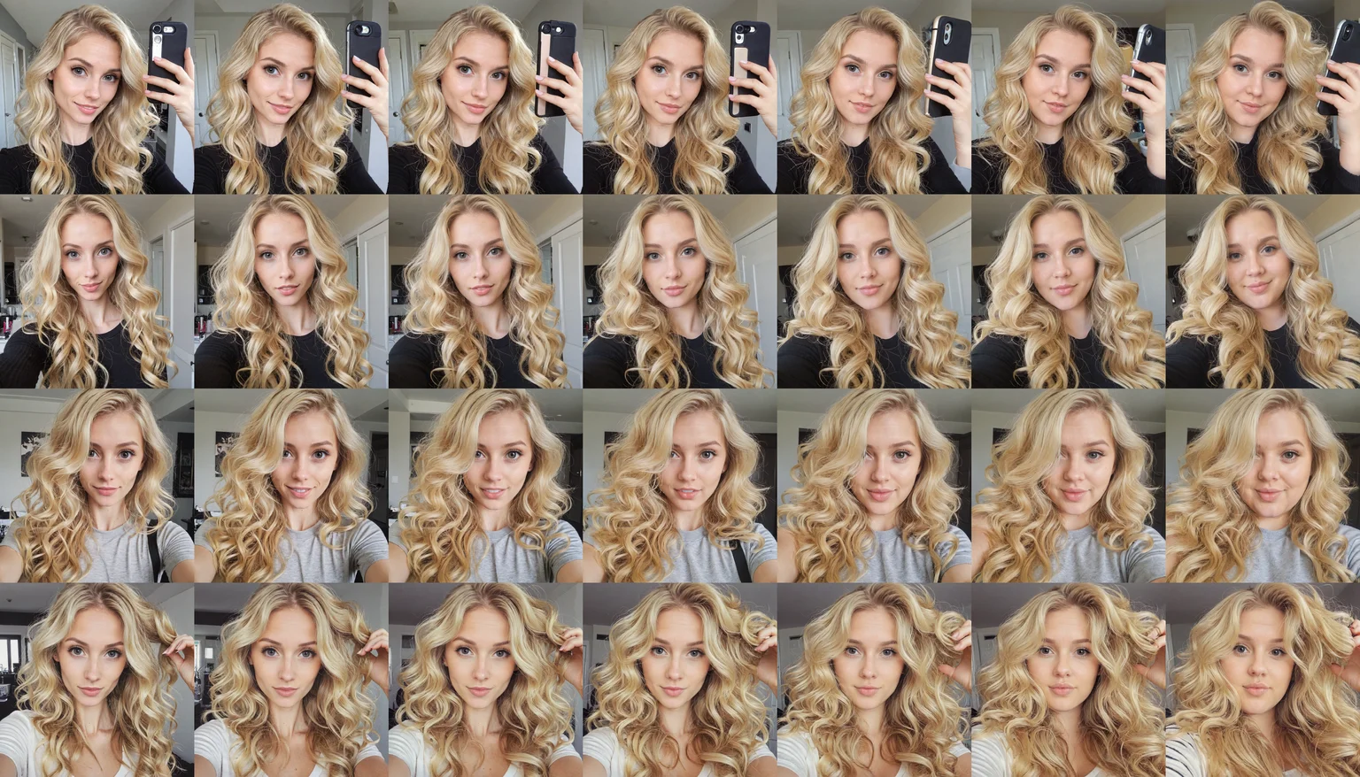 female, blonde hair, wave hair, selfie <lora:weight_slider-sdxl:0@0.1, -6@0.1>