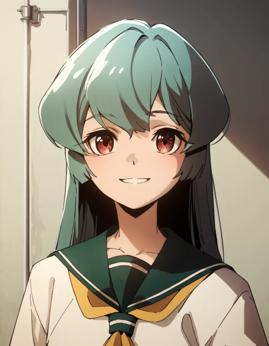 score_9, score_8_up, score_7_up, score_6_up, score_5_up, score_4_up, source_anime,  Sayo, solo , school uniform, portrait, smile