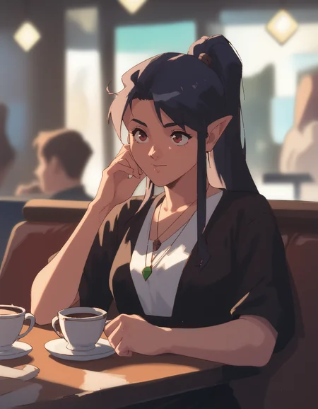 score_9, score_8_up, score_7_up <lora:pierce-ponyxl-000048:1> pircdrg,
1girl, portrait, cafe, bokeh
