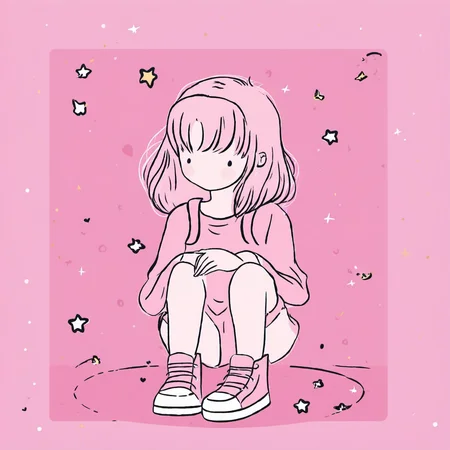 <lora:little_guy_xl>,1girl,full body,pink theme,