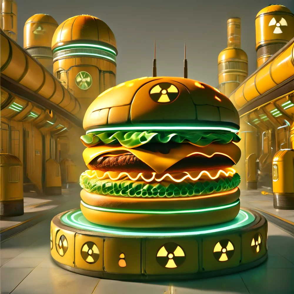 score_9, score_8_up, score_7_up,score_6_up, score_5_up,score_4_up, source_anime BREAK  overalldetail,
 <lora:nuclearhazard_Pony:1>nuclearhazard,
burger