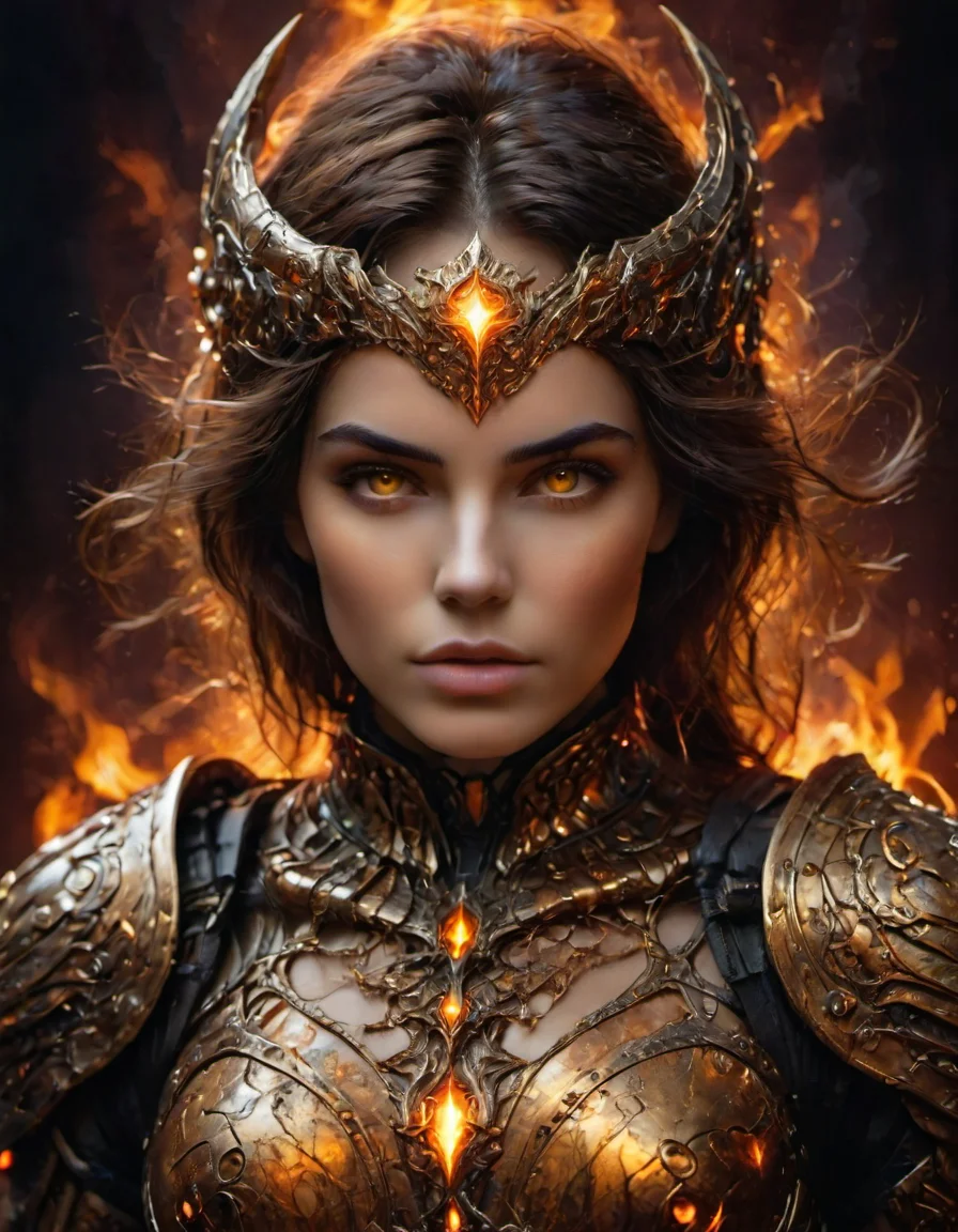 a woman, artistic, ultra detailed, molten armor, a woman, artistic, ultra detailed, molten armor, dramatic, intricate, elegant, highly contrasted, sharp focus, beautiful light, inspired, rich deep colors, illuminated background, professional, extremely, glowing, attractive, epic, stunning, winning, best, cinematic, singular, symmetry, fine detail, chosen, very bright, creative, amazing, thought driven, futuristic, inspiring