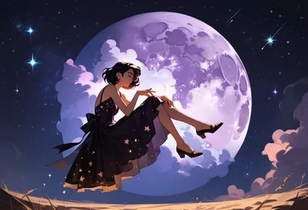 score_9, score_8_up, score_7_up, score_6_up, 1girl, ethereal, rated_safe, full body, floating, celestial beauty, fetal position, slinky night gown made of cosmic dust, swirling clouds of dark matter enfold her, cosmic background,trippy pink stars, shooting stars