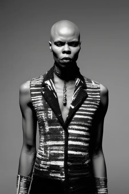 <lora:Zanele Muholi Style:1>Zanele Muholi Style - skunk anansie