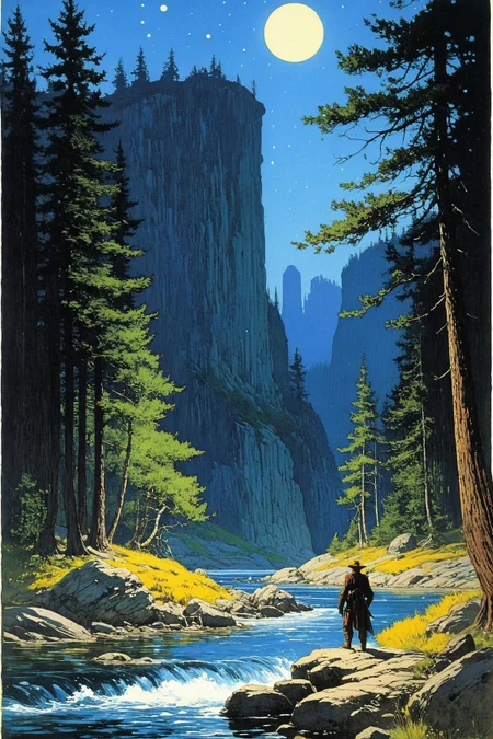 by Frank Schoonover and Ron Walotsky in the style of Jonas Lie, <lora:Vintage_Wizard_Fantasy_illustration:0.80> Vintage Fantasy illustration