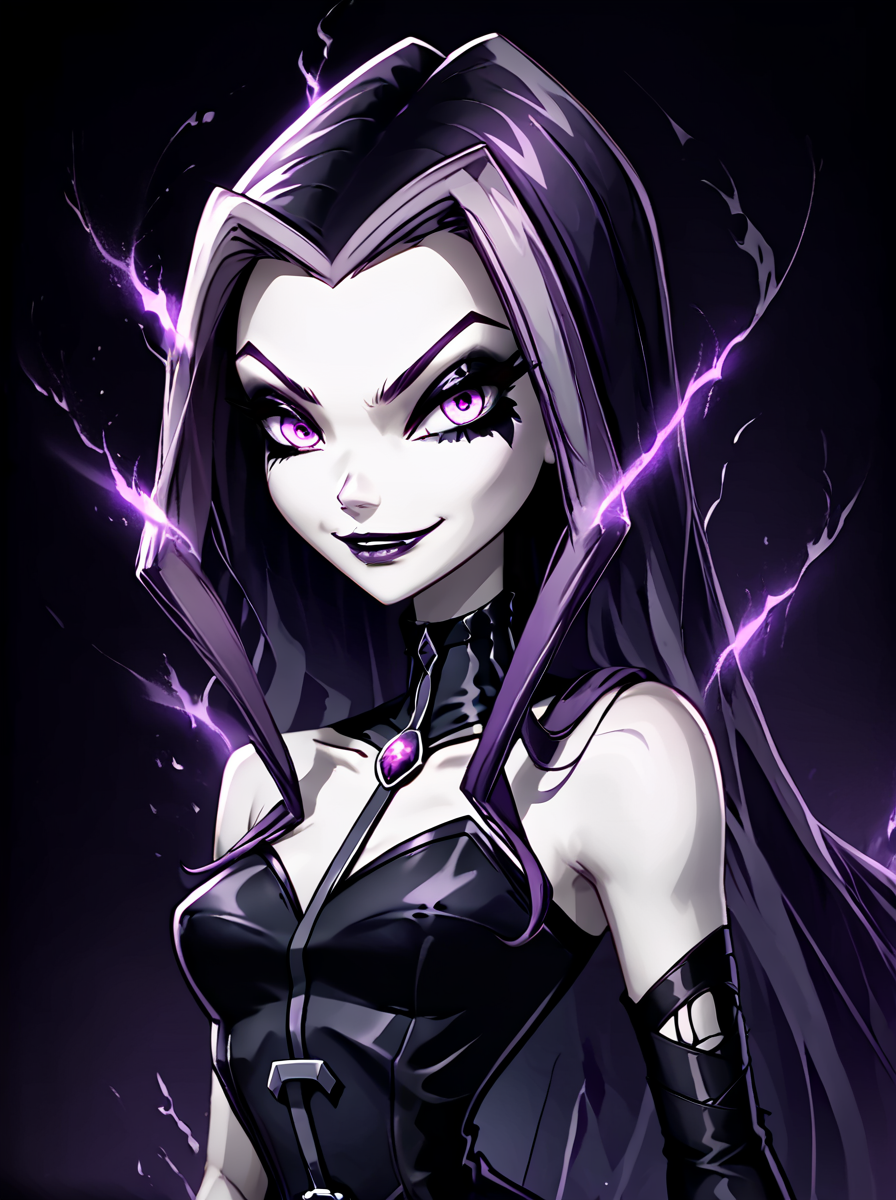score_9, score_8_up, score_7_up,
 <lora:WinxAndTrixPony:0.8>,winxtrix,Darcy,
1 girl, solo, long wavy dark purple hair, violet eyes, wearing a dark purple gothic outfit with a high collar, gothic style, slender build, mischievous smile, pale skin, mysterious aura, dark magic.,
<lora:Ghotic_haunted_world:1>