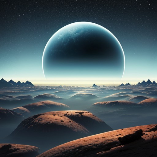 random alien planet, beautiful scenery, high quality