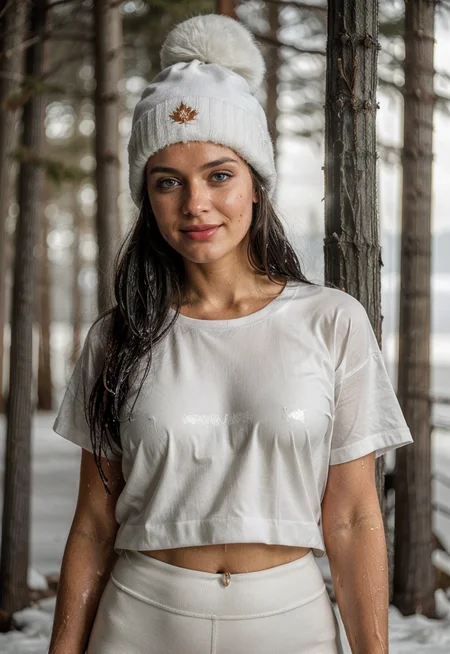 [ng_deepnegative_v1_75t:0.95] (smiling, white:1.3) (woman standing in the snow, covered in dripping maple syrup, quebec wilderness, winter, pine trees, wet tshirt, canadian toque hat, yoga pants:1.4)
(cosmos:1.5)
<lora:skin_slider_v2_1_FACE:0.7><lora:epiCRealismHelper:1.5>
PA7_Human-Likeness  kkw-ph1 Style-DA DV_Bunny_Vicious
<lora:IGInfluencerV1:0.4> <lora:HD Horizon v1_0:0.6> <lora:SDXLrender_v2.0:0.6> <lora:Background Detail Enhanced_Si_v3.0:0.8> <lora:add_detail:0.5> OverallDetail <lora:detailSliderALT:0.5> <lora:Mild detail adjusterV10:0.4>  <lora:syrup:0.6> maple syrup, shiny skin, dripping