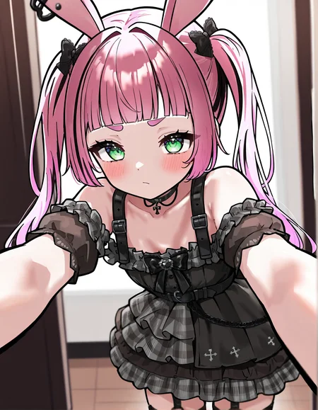 masterpiece, perfect quality, best quality, absolutely eye-catching, absurdres, highres, newest, <lora:unosakuraillustriousXL:1>, 1girl, unosakuragothic,