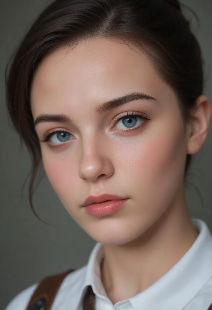 (((ultra high res))), (photorealistic), raw photo, (((4K resolution))), detailed eyes, super detailed face, focus on face, sharp focus,16k wallpaper, absurdres, highres, huge file size
coal skies painted in vibrant shades of blue and gray, a lone young girl in a massive medieval city, fantasy rogue outfit, flickers of magical energy, Ink splashes, rough ink sketch, moody, gloomy, high contrast, stylized, light skin, close up on face, leather collared medieval shirt, Art Nouveau Style, face portrait close up, intense young girl, dark eyes, black hair undercut, head and shoulders only