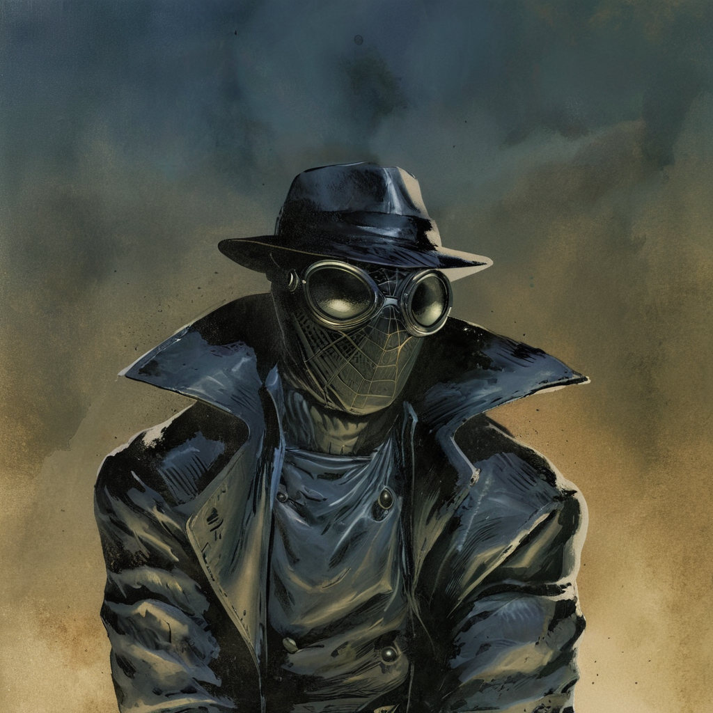 Classicism Art,  <lora:add-detail-xl:1>
 <lora:detailed:0.3>
<lora:perfection style:0.3>
 <lora:xl_more_art-full_v1:0.3>
 <lora:drawing style:0.8>
drawing style
a spider-man noir wearing a stealth black leather suit and tactical goggles comic book magazine style <lora:Spider-Man Noir:1>, inspired by Roman and Greek culture, clarity, harmonious, classicism art