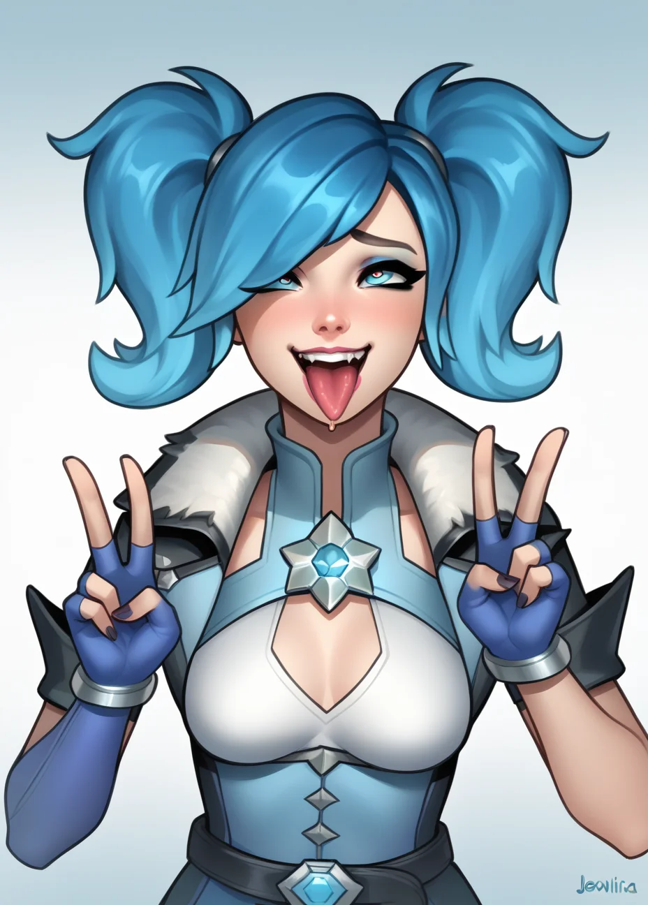 score_9, score_8_up, score_7_up, score_6_up, score_5_up, source_anime,
BREAK
1 girl, solo, Evie_Paladins, evie outfit, portrait, smile, own ahegao, double peace signs, looking at viewer, salvia, shoulder shot, different lenght gloves
BREAK
gradient background, <lora:EviePaladins3:0.8>