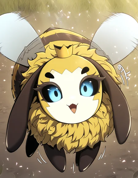 <lora:Midis_Bee_V1[NAIXL-vPred]:1> bee, happy,, masterpiece,best quality, very aesthetic,absurdres,newest,