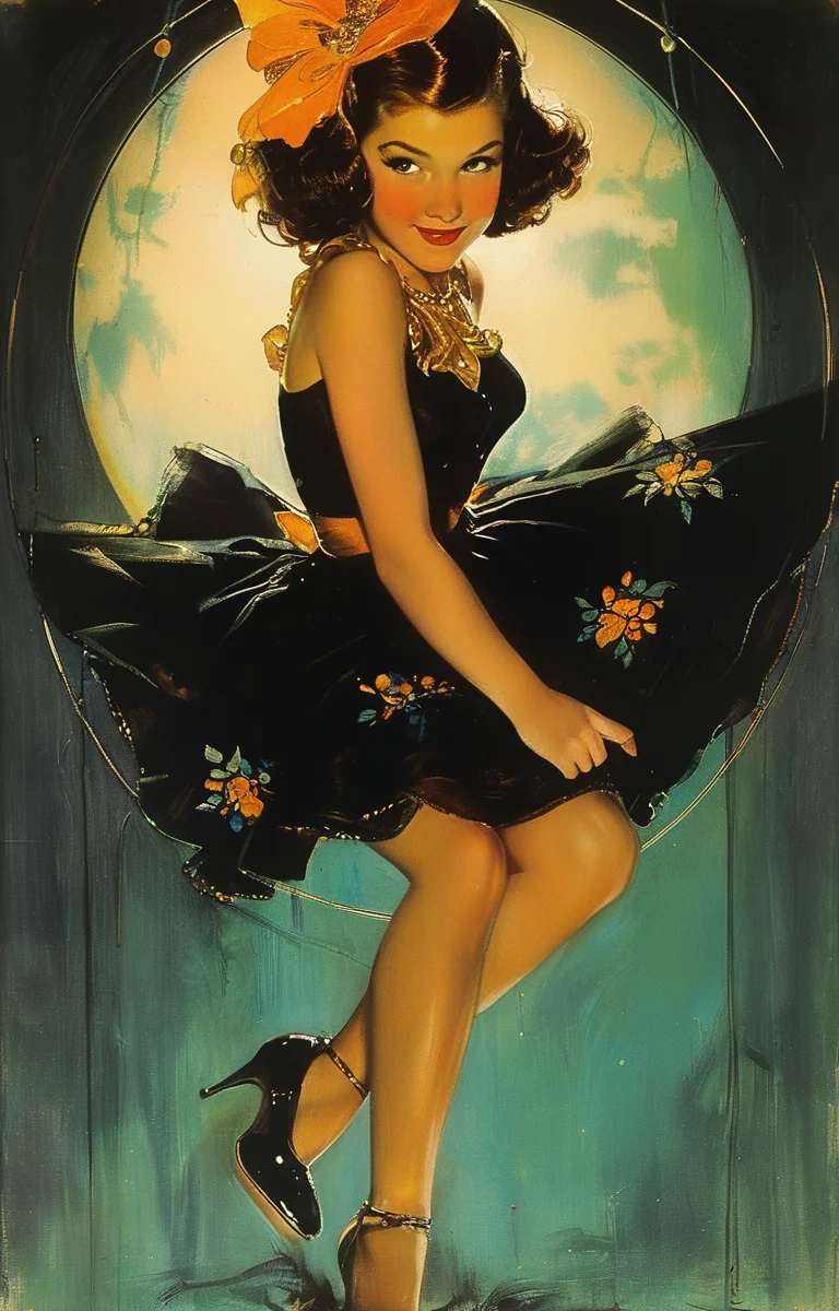masterpiece,best quality,<lora:tbh216-sdxl:0.9>,illustration,style of Rolf Armstrong, tech genius teenage girl