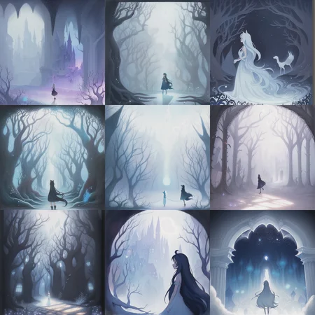 fairy-tale-painting-style, cursed princess