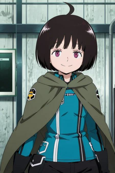 shiny skin, posing,
<lora:worldtrigger.il:1>,
worldtrigger,
chika, tamakoma, cape,
wide hips,
looking at viewer, smile,