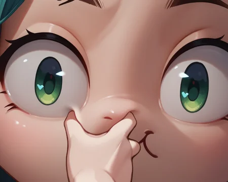 score_9, score_8_up, score_7_up, score_6_up, source_anime, BREAK, (grabbing pupil:1.3), (huge face:1.3), pov, tiny hand, funny, meme, (close up:1), (size difference:1.3), girl face, <lora:sppovCheekGrabbingmemeXLPony:0.8>