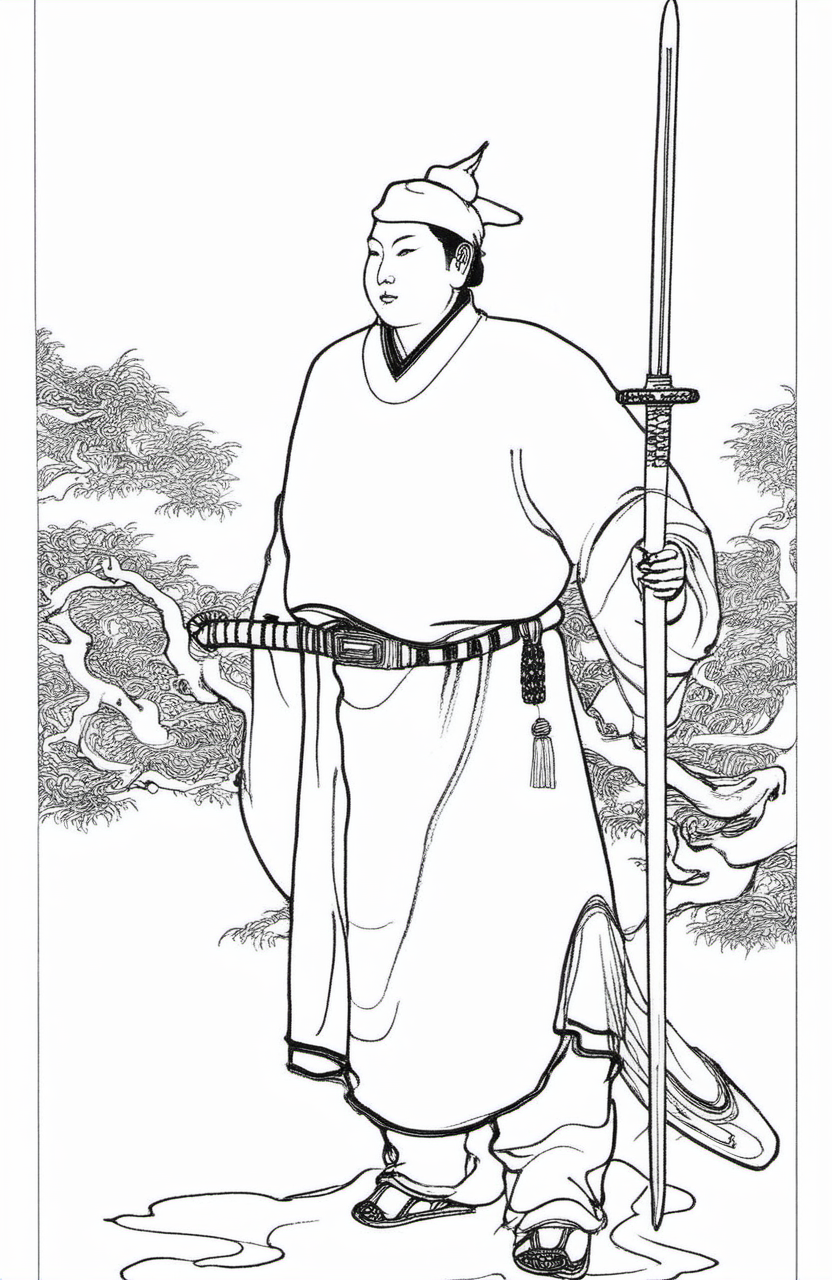 chinese lineart, 1boy, Officer, sword 
 <lora:å½ç»çº¿æé£T1:0.6>