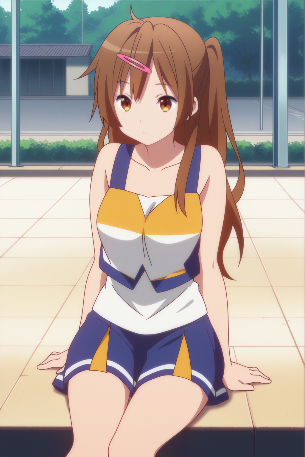anime coloring, perfect composition, official art, masterpiece, Shinka Nibutani, hairclip <lora:Chuunibyou_demo_Koi_ga_Shitai_-_Shinka_Nibutani_-_illustrious:0.8>