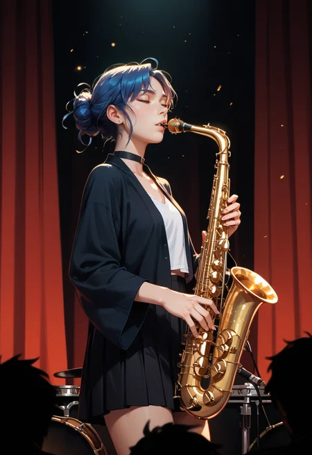 score_9, score_8_up, score_7_up, score_6_up, score_9, score_8_up, score_8, 1girl, SH_S4X, stage, stage lights, instrument, <lora:Sheeps_Saxophone:0.8>
