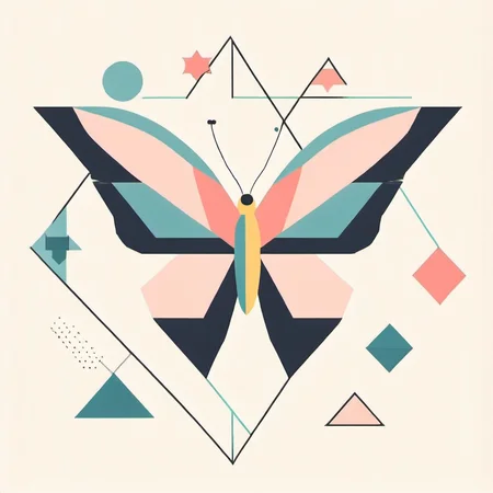 Geometric butterfly  <lora:[XL]Geometric_animal:1>