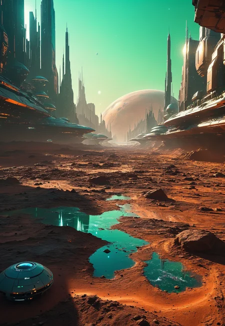 TOKx-twitterxxx x-twitter (19)TOKx-twitterxxx "Create a futuristic cityscape on Mars, with sleek, metallic buildings rising from the red Martian soil, bathed in the warm glow of the setting sun. In the sky, a massive exoplanet resembling Earth hovers, its blue and green surface shining against the cosmic background. The city is filled with advanced technology, glowing streets, and hovering vehicles. Prominently in the sky, a massive glowing X (the X-Twitter logo) floats above the city, casting a subtle blue glow on the structures below. The scene is hyperrealistic, capturing the textures of the Martian surface, the futuristic architecture, and the ethereal presence of Earth in the distant sky."
(8k uhd:1,4)
<lora:add-detail-xl:1>
<lora:Dynamic Poses:1>