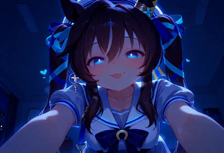 1girl, vivlos \(umamusume\), glowing eyes, night, yukadon, pov, naughty face, bedroom eyes, ceiling, general, medium breasts, fang, blue eyes, :p, 
very awa, masterpiece, best quality, amazing quality, absurd res, hi res, highres, <lora:naitian_epoch_15:0.8> <lora:LeIsT0_style:0.7> <lora:darkness_xl_v20:0.8>