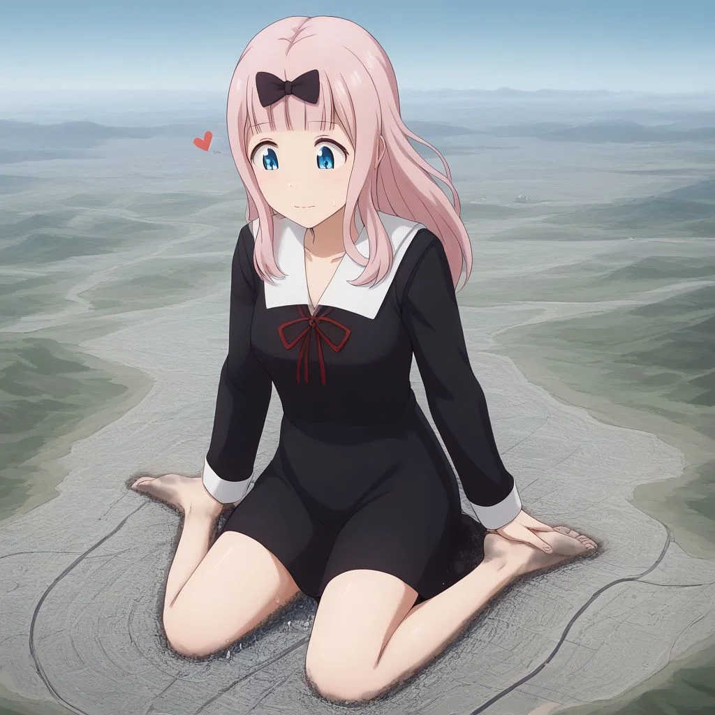 score_9, score_8_up, score_7_up, score_6_up, macro, giantess,( 1girl:1.5), solo, solo focus,
(chika fujiwara, long hair, bangs, blue eyes, bow, pink hair, hair bow, blunt bangs, black bow, long sleeves, dress, ribbon, school uniform, collarbone, black dress, sailor collar, white sailor collar, red ribbon, neck ribbon, shuuchiin academy school uniform, bare legs, barefoot, looking down:1.3),
(cute female, love:1.5), (shy:1.2), (curious:1.2), blushing, happy, 1girl, perfect feet, feet, looking down, long fingernails, long toenails, sweat, sweaty, very sweaty, (dirty feet, floating hearts:1.3), gyaruv, jumping
extreme detail, realistic, realism, masterpiece, perfect lighting, bloom, cinematic lighting, highres, (ultra realistic, 32k, masterpiece:1.2), (high detailed skin:1.1), (high quality:1.1), bokeh, luminescent background, foreshortening, depth of field,
sunny blue sky background, destruction, landscape dwarfing, cities, landscape, mass destruction, trail of destruction,