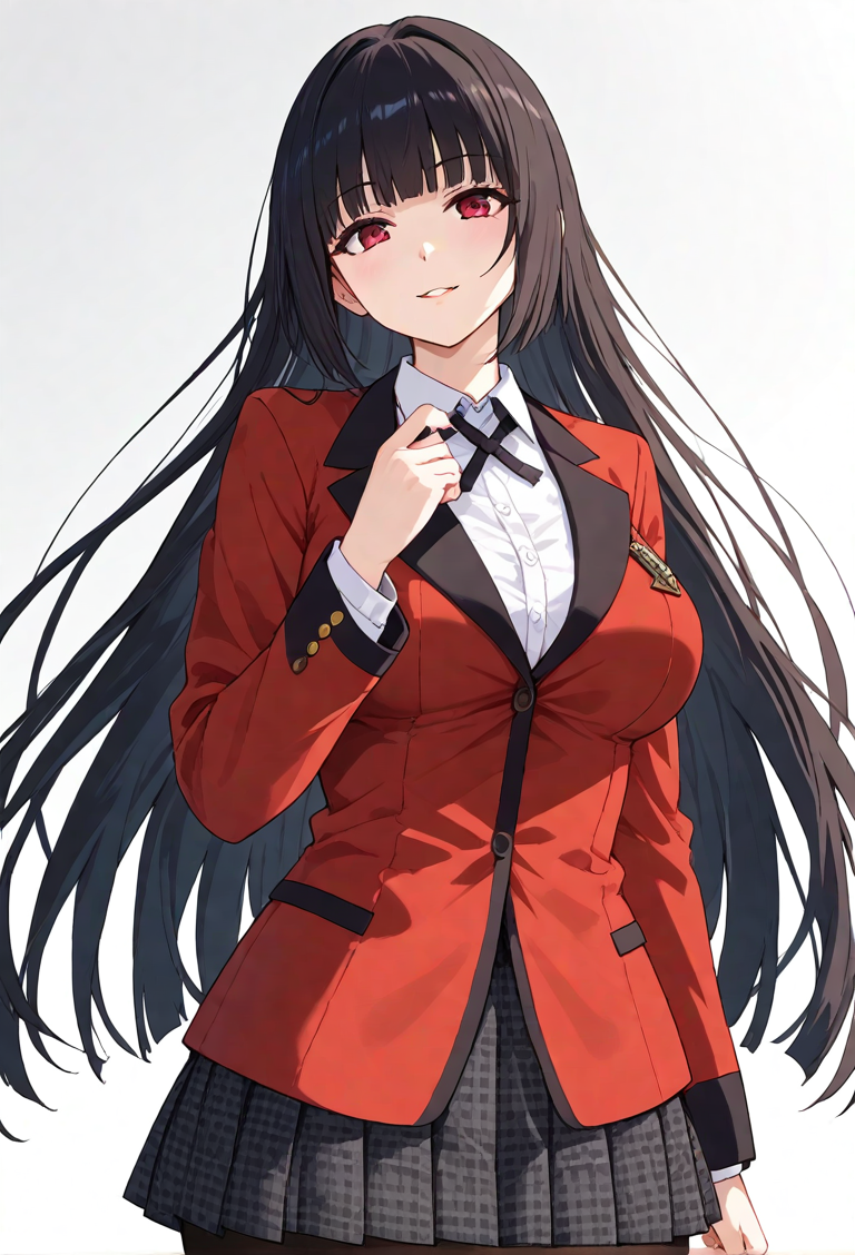 <lora:jabami_yumeko,_XL_pony_v1:1>jabami yumeko, school uniform,, BREAK score_9, score_8_up, score_7_up, BREAK  source_anime, best quality, masterpiece,uncensored,  <lora:Hyper-SDXL-4steps-lora:1>, zPDXL