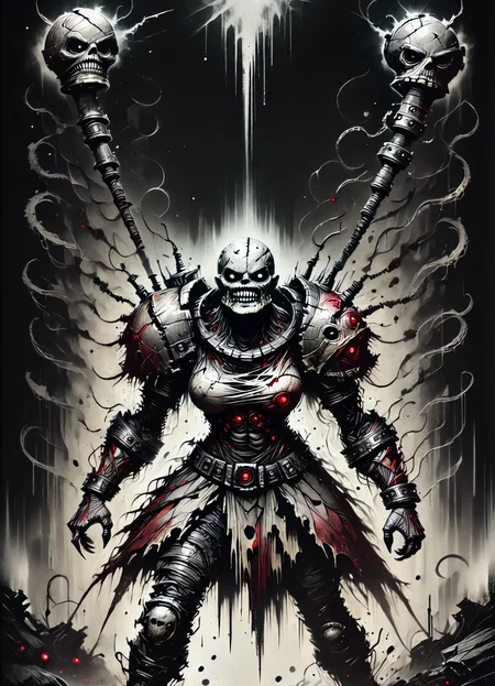 DonMB01dD4rkXL score_9, score_8_up, score_7_up, score_6_up, female damaged dalek, mercenary,sorcerer, celestial hammer rating_safe <lora:DonMB01dD4rkXL-pony:1>