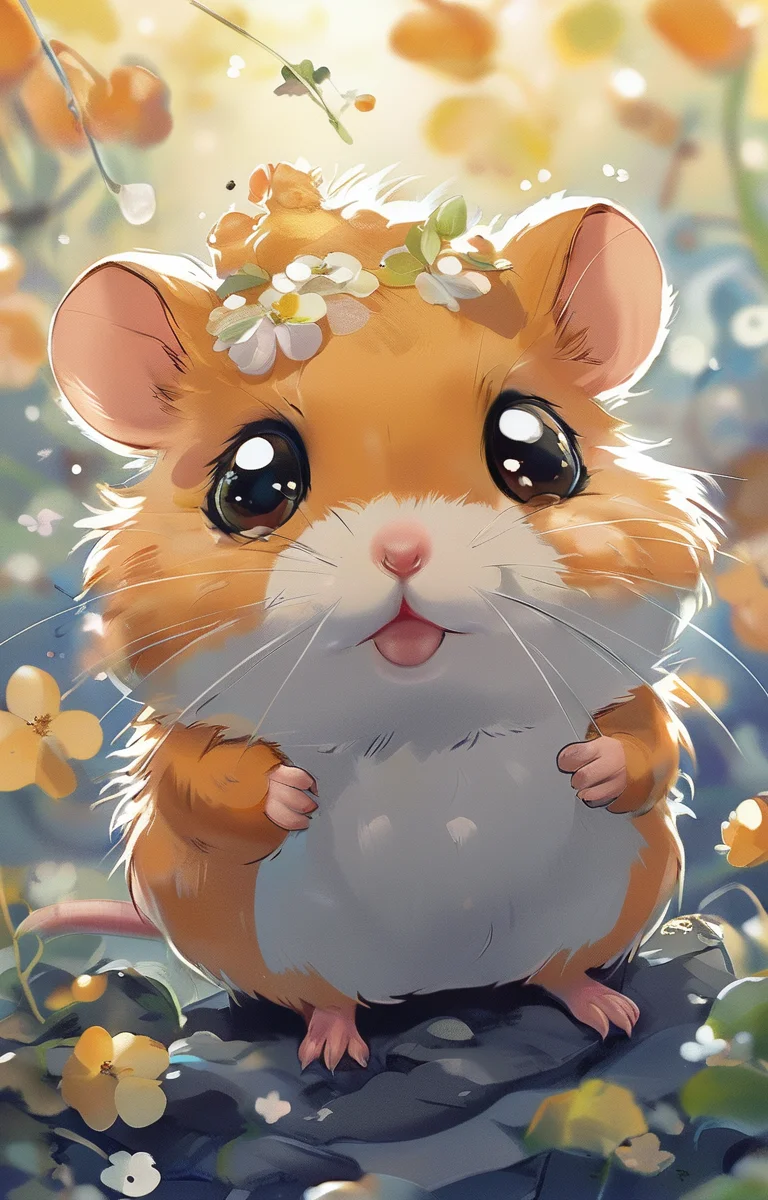 masterpiece,best quality,<lora:tbh253-sdxl:0.9>,illustration,style of Hamtaro portrait of family