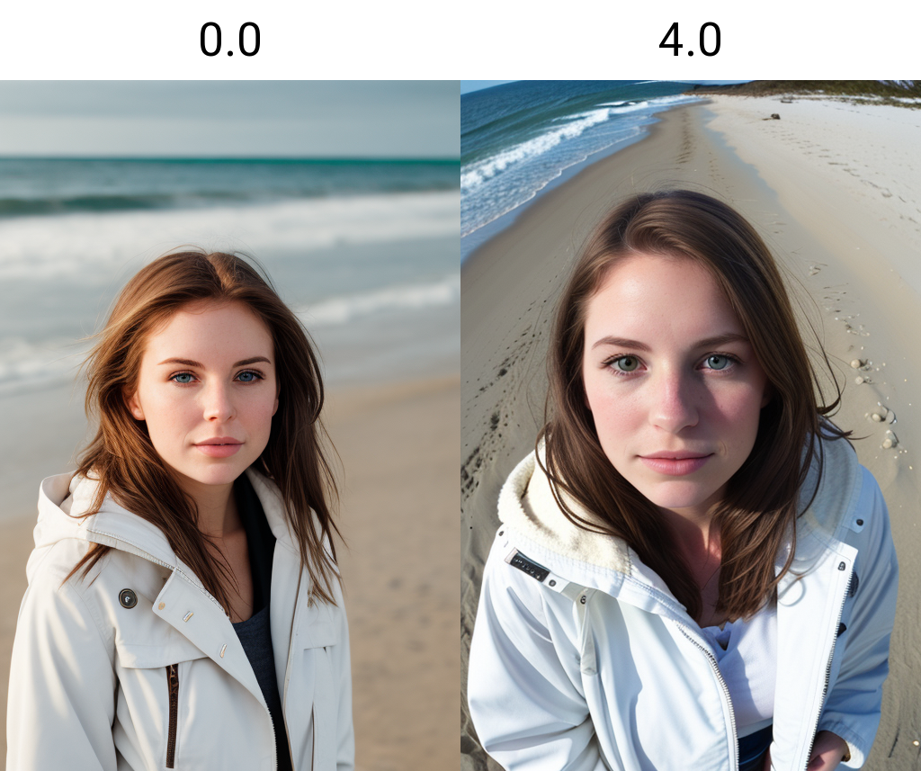 portrait of a white girl in beach, jacket, brown hair<lora:fisheye_260steps:0.0>