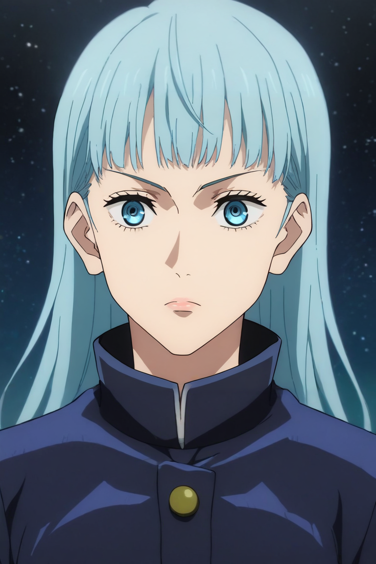 score_9, score_8_up, score_7_up, source_anime, rating_safe, , anime screencap, anime coloring, , , , depth of field, 1girl, light blue eyes, titian hair,, solo, Space western, <lora:jujutsu_kaisen_style_pony:0.8>, jujutsu_kaisen_style, <lora:sdxl_lightning_8step_lora:1>