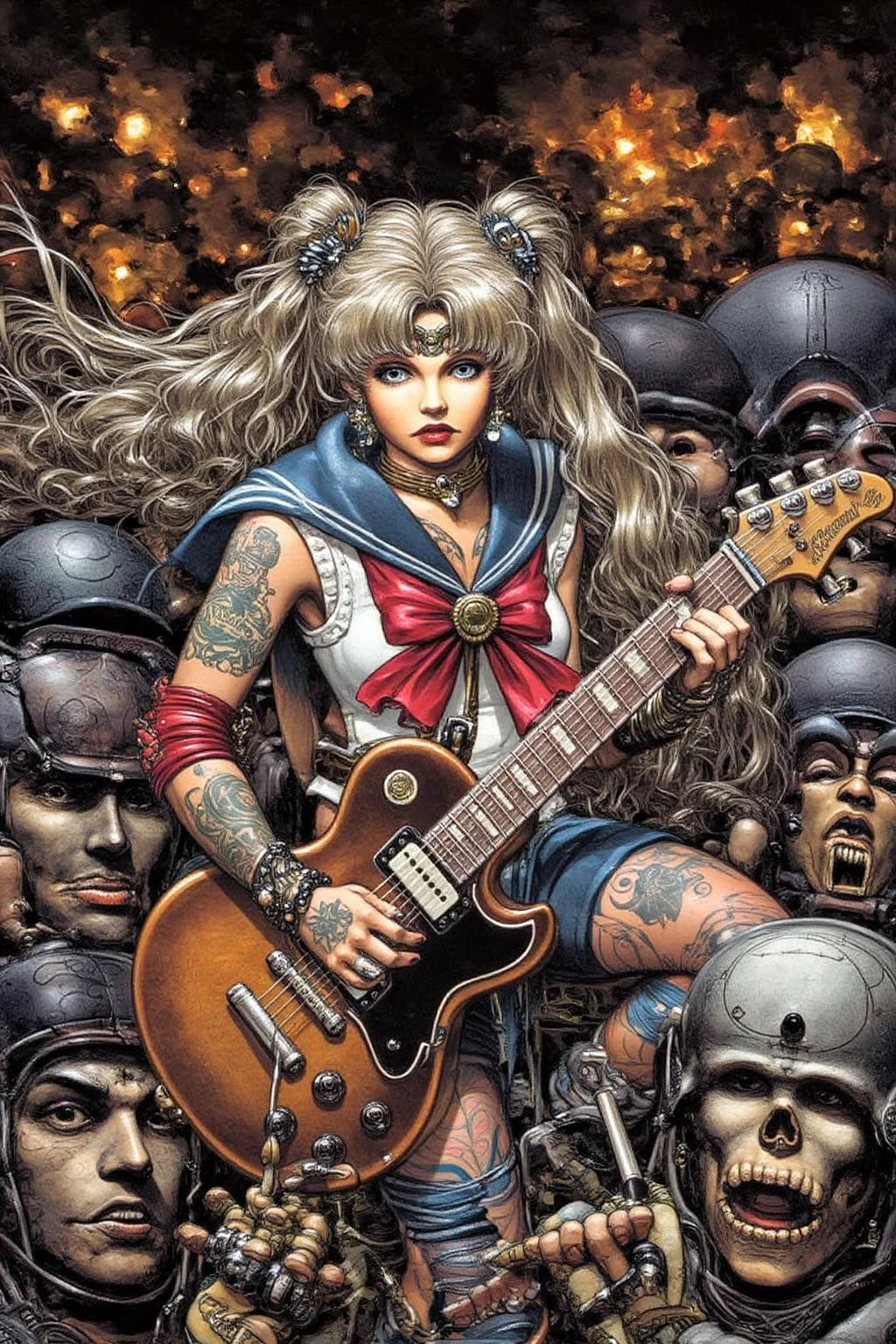 juangimenez1 illustration.
Punk sailor moon playing a guitar at a heavy metal mosh pit, tattoos, piercing. <lora:juangimenez1_cap_d8a4e12:1.0><lora:857657168441146063:0>