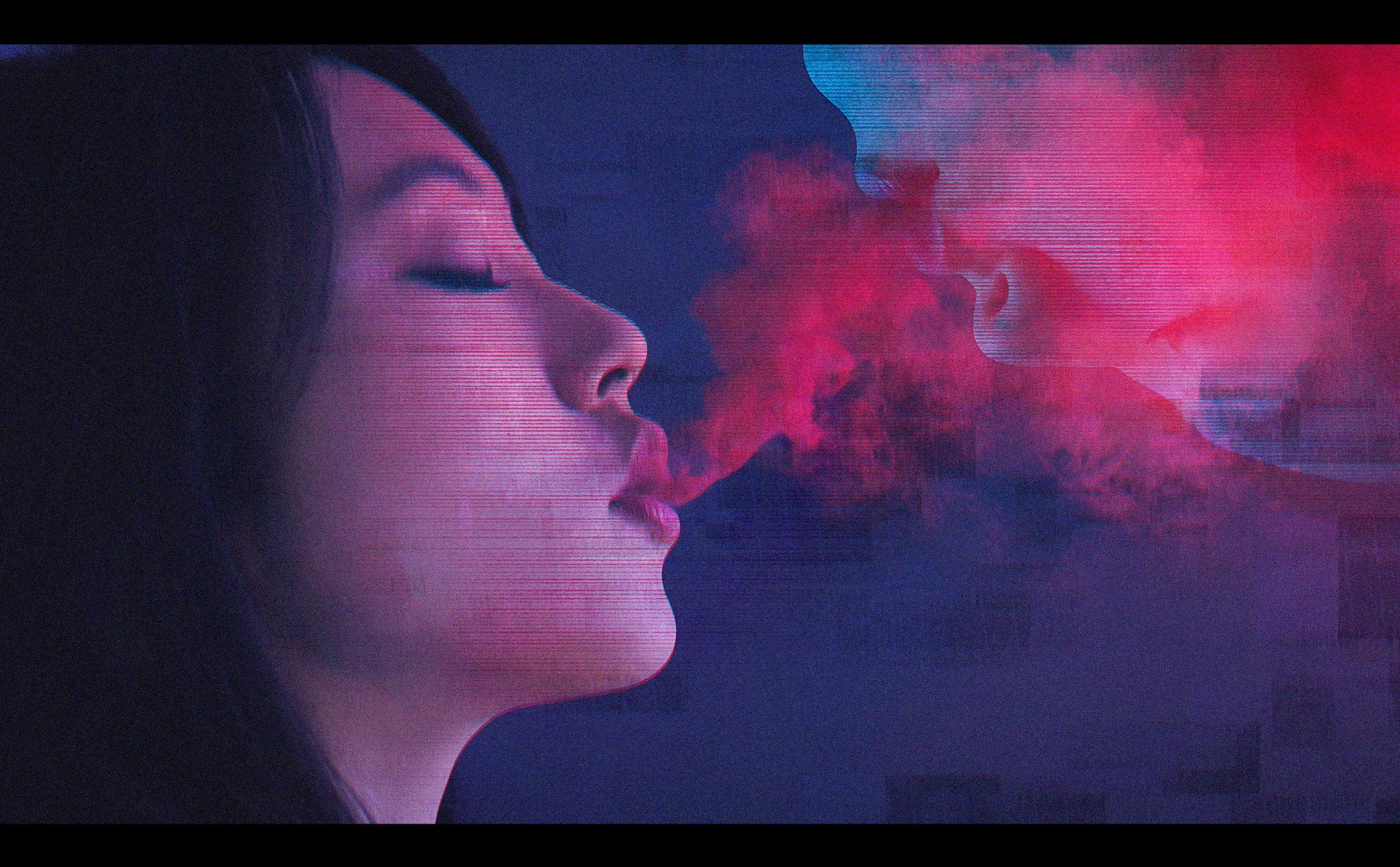 perfect lips, hyper-detailed studio photo by Alessio Albi, asian smoking, exhaling smoke, bored, tired, glitch, witchcore, colored red smoke, chromatic aberration, acid colors, vibrant colors,  high contrast, profile, depth of field, blurry background, sidelighting, beautiful face, closed eyes, slightly head tilt, parted lips, japanese, textured skin, perfect skin, 
<lora:leaked_nudes_style_v1_fixed:1.0>  film grain,