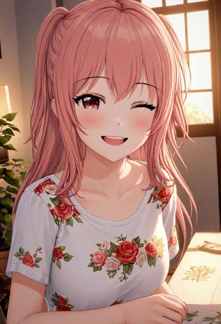 high quality, high detail, 1girl, beautiful girl, joy, happy, laugh, realistic lighting, very detailed drawing, full body