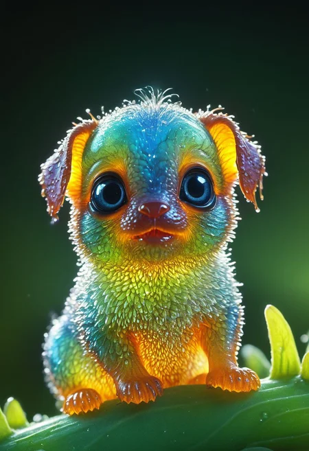 (Micro puppy), cute, ultra detailed macro photography by miki asai, wildlife photography, phosphorescent, cute animal, a housed mystical stunning (Micro puppy), soft lighting, breathtaking, highly detailed, award-winning, cinematic still shot, kodachrome, uhd, canon eos