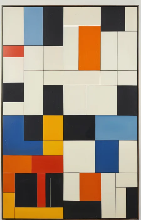 masterpiece,best quality,<lora:tbh288-sdxl:0.9>,illustration,style of Ellsworth Kelly portrait of Housework robots