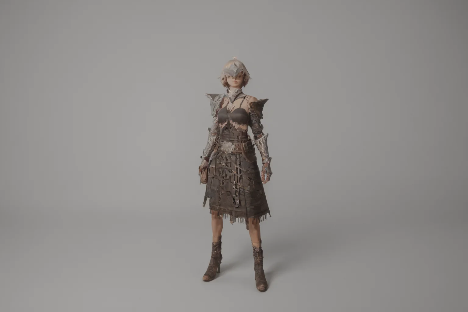 score_9, score_8_up, score_7_up, Arrisa, front view, full body, line art, hands on the waist, conveying authority,gehennan BREAK <lora:ARRISA-12:1>