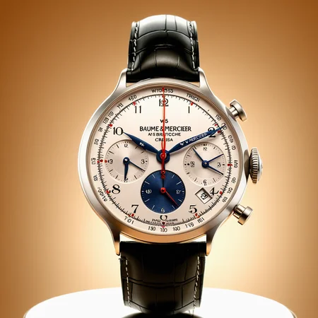 <lora:W4tch35_05XL-final:1>,an advertising photograph of a beautiful (W4tch35:1.2) as a (baume & mercier:1.3) watch,on a watch stand,with detailed movement,medium shot,tilt shift,bokhe,8k wallpaper,masterpiece,photorealistic,HDR UHD,high contrast,hyper realistic,volumetric lighting,