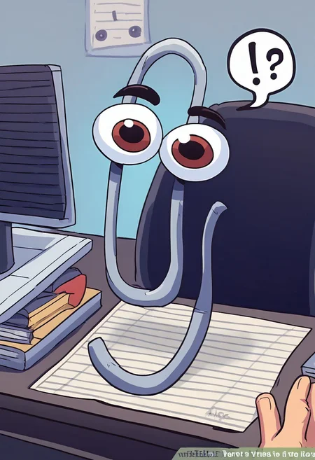 score_9, score_8_up, score_7_up, score_6_up, score_5_up, score_4_up, office, office chair, BREAK
1boy, solo, cl1ppy, pokemon (creature), exclamation mark, question mark,