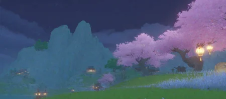原神稻妻风格背景生成