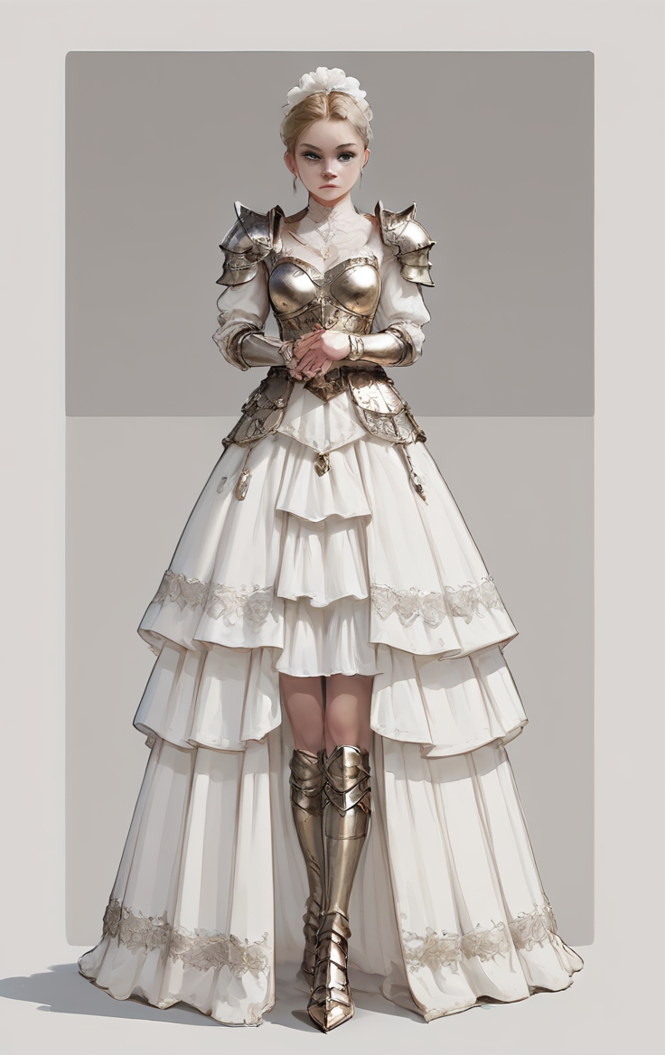score_9, score_8_up, score_7_up, score_6_up, score_5_up, score_4_up,
 <lora:OverDesignedGirls:.7>
1 girl, dress, armor, warrior