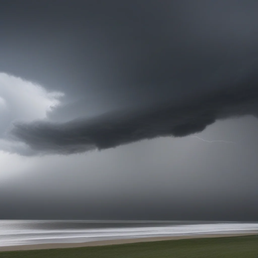 BFC, storm clouds over ocean